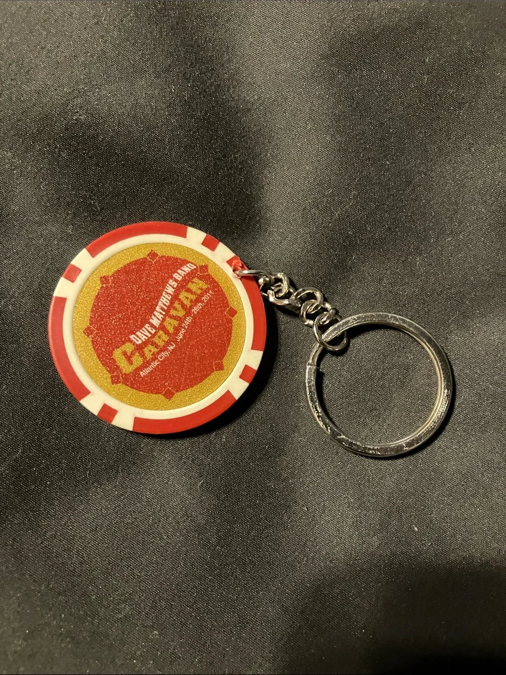Dave Matthews Band Atlantic City Caravan Poker Chip Keychain